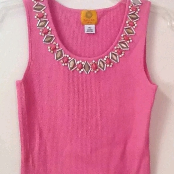 COPY - Ruby Rd Sleeveless Top -Size Petite M - Picture 1 of 5